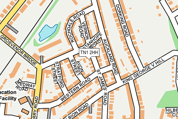 TN1 2HH map - OS OpenMap – Local (Ordnance Survey)