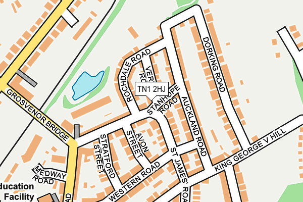 TN1 2HJ map - OS OpenMap – Local (Ordnance Survey)