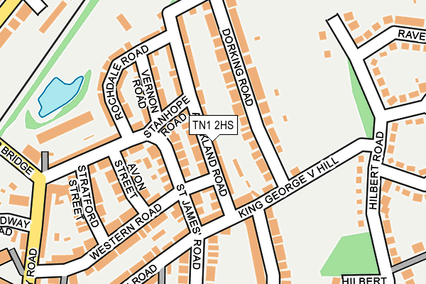 TN1 2HS map - OS OpenMap – Local (Ordnance Survey)
