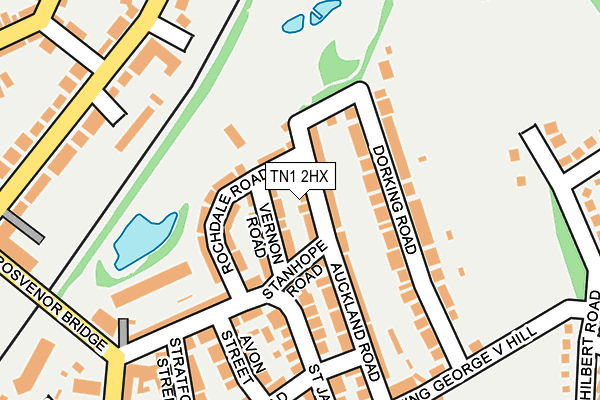 TN1 2HX map - OS OpenMap – Local (Ordnance Survey)