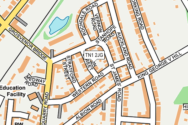 TN1 2JG map - OS OpenMap – Local (Ordnance Survey)