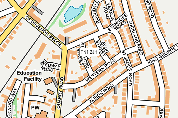 TN1 2JH map - OS OpenMap – Local (Ordnance Survey)
