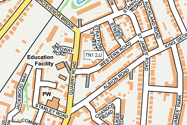 TN1 2JJ map - OS OpenMap – Local (Ordnance Survey)