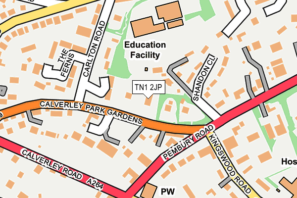 TN1 2JP map - OS OpenMap – Local (Ordnance Survey)