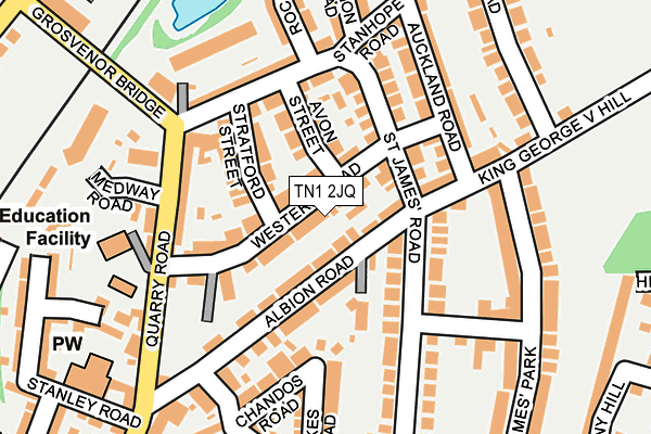 TN1 2JQ map - OS OpenMap – Local (Ordnance Survey)