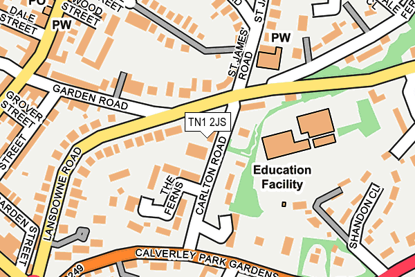 TN1 2JS map - OS OpenMap – Local (Ordnance Survey)