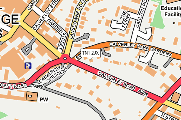 TN1 2JX map - OS OpenMap – Local (Ordnance Survey)