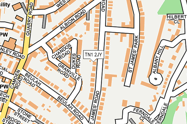 TN1 2JY map - OS OpenMap – Local (Ordnance Survey)
