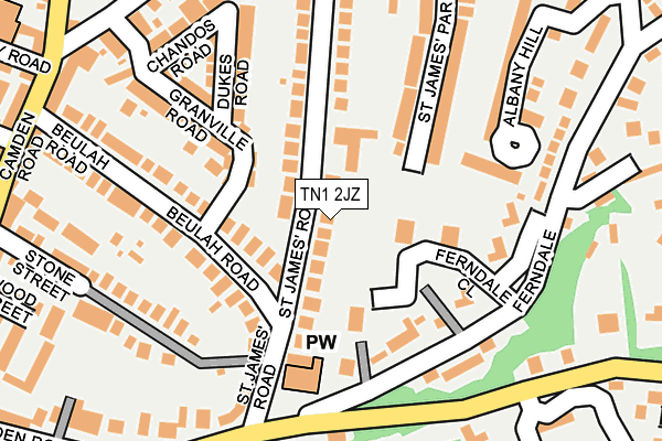 TN1 2JZ map - OS OpenMap – Local (Ordnance Survey)