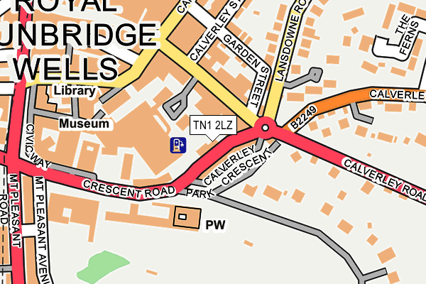 TN1 2LZ map - OS OpenMap – Local (Ordnance Survey)