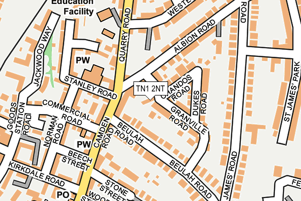 TN1 2NT map - OS OpenMap – Local (Ordnance Survey)