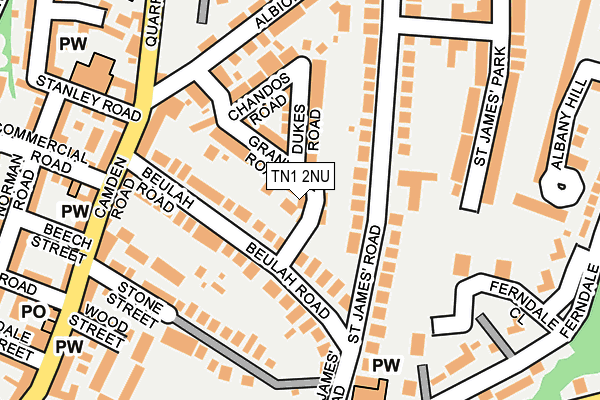 TN1 2NU map - OS OpenMap – Local (Ordnance Survey)