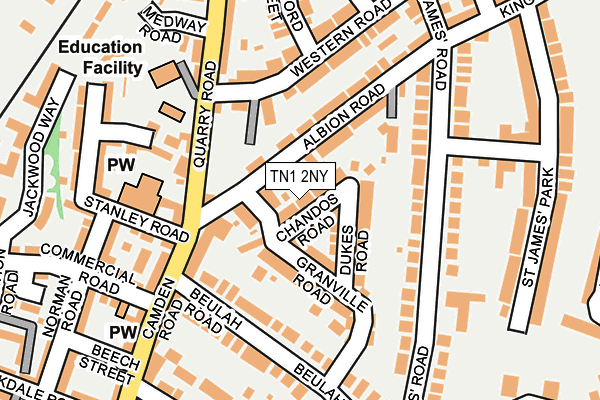 Map of TONBRIDGE CABS LIMITED at local scale