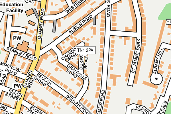 TN1 2PA map - OS OpenMap – Local (Ordnance Survey)