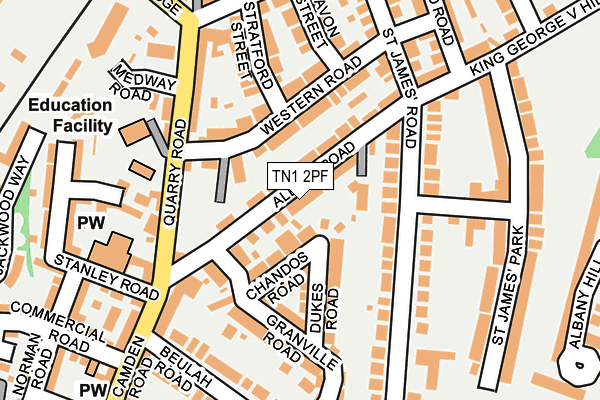 TN1 2PF map - OS OpenMap – Local (Ordnance Survey)