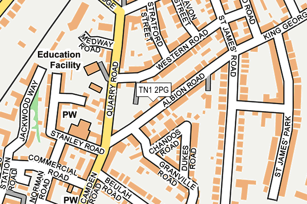 TN1 2PG map - OS OpenMap – Local (Ordnance Survey)