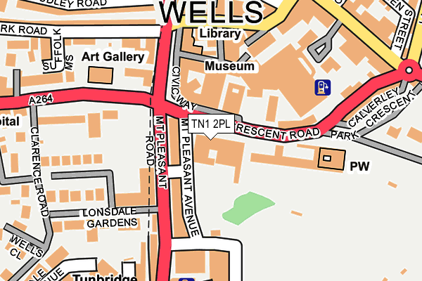 TN1 2PL map - OS OpenMap – Local (Ordnance Survey)