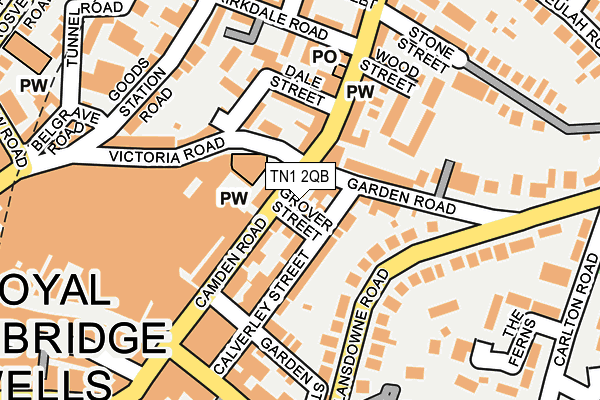 TN1 2QB map - OS OpenMap – Local (Ordnance Survey)