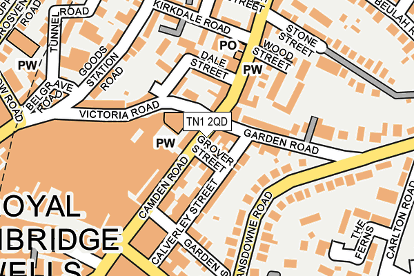 TN1 2QD map - OS OpenMap – Local (Ordnance Survey)