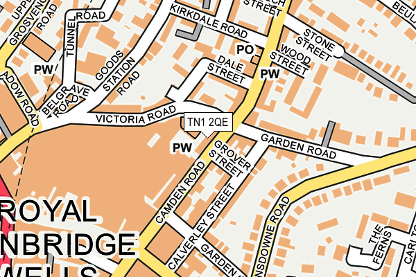 TN1 2QE map - OS OpenMap – Local (Ordnance Survey)