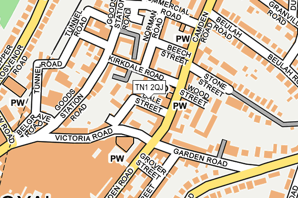 TN1 2QJ map - OS OpenMap – Local (Ordnance Survey)