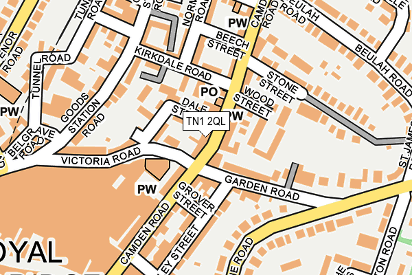 TN1 2QL map - OS OpenMap – Local (Ordnance Survey)