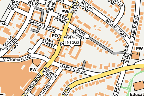 TN1 2QS map - OS OpenMap – Local (Ordnance Survey)