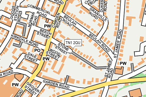 TN1 2QU map - OS OpenMap – Local (Ordnance Survey)