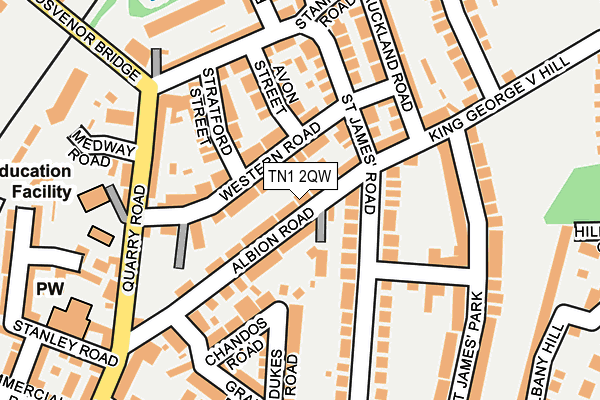 TN1 2QW map - OS OpenMap – Local (Ordnance Survey)