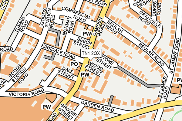 TN1 2QX map - OS OpenMap – Local (Ordnance Survey)