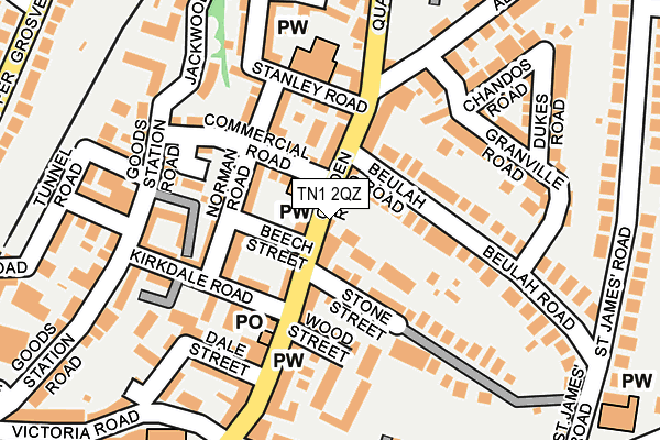 TN1 2QZ map - OS OpenMap – Local (Ordnance Survey)