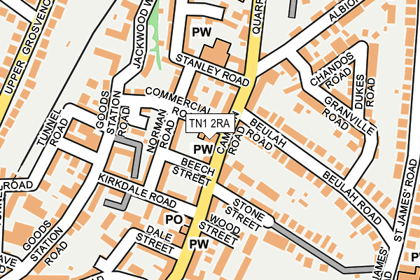 TN1 2RA map - OS OpenMap – Local (Ordnance Survey)