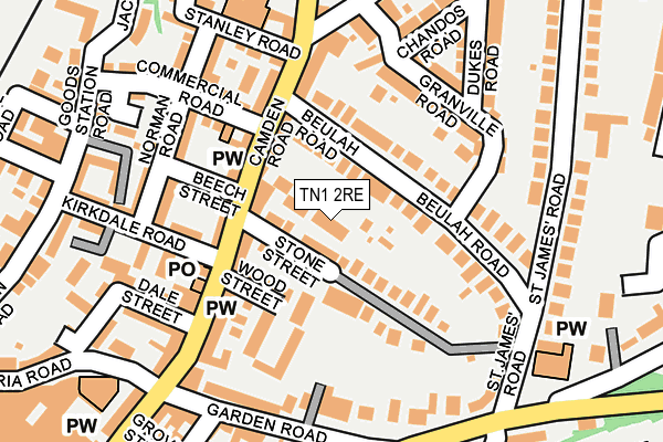 TN1 2RE map - OS OpenMap – Local (Ordnance Survey)
