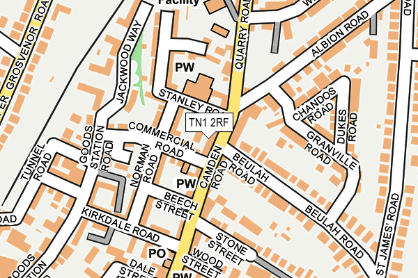 TN1 2RF map - OS OpenMap – Local (Ordnance Survey)