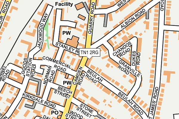 TN1 2RG map - OS OpenMap – Local (Ordnance Survey)