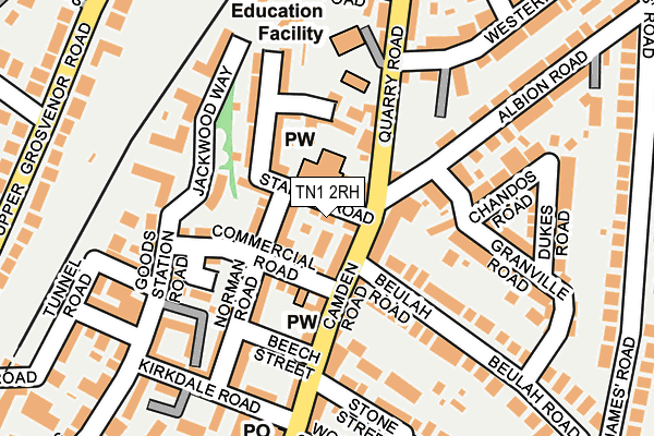 TN1 2RH map - OS OpenMap – Local (Ordnance Survey)