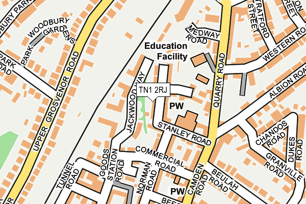 TN1 2RJ map - OS OpenMap – Local (Ordnance Survey)