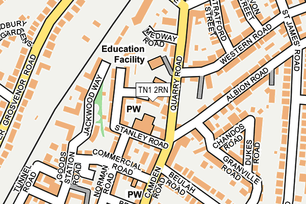 TN1 2RN map - OS OpenMap – Local (Ordnance Survey)