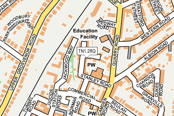 TN1 2RQ map - OS OpenMap – Local (Ordnance Survey)