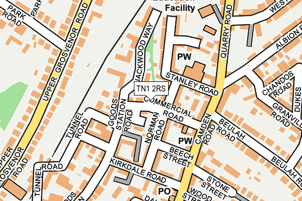 TN1 2RS map - OS OpenMap – Local (Ordnance Survey)