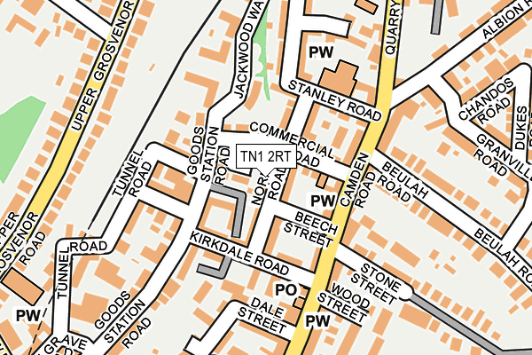 TN1 2RT map - OS OpenMap – Local (Ordnance Survey)