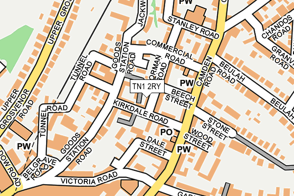 TN1 2RY map - OS OpenMap – Local (Ordnance Survey)