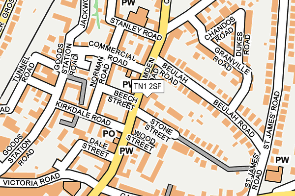 TN1 2SF map - OS OpenMap – Local (Ordnance Survey)