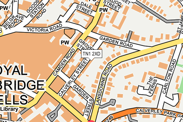 TN1 2XD map - OS OpenMap – Local (Ordnance Survey)