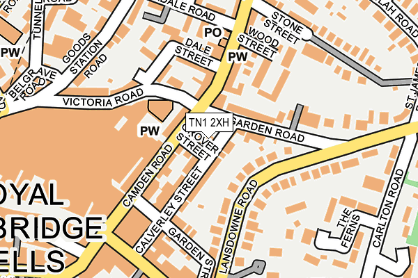 TN1 2XH map - OS OpenMap – Local (Ordnance Survey)