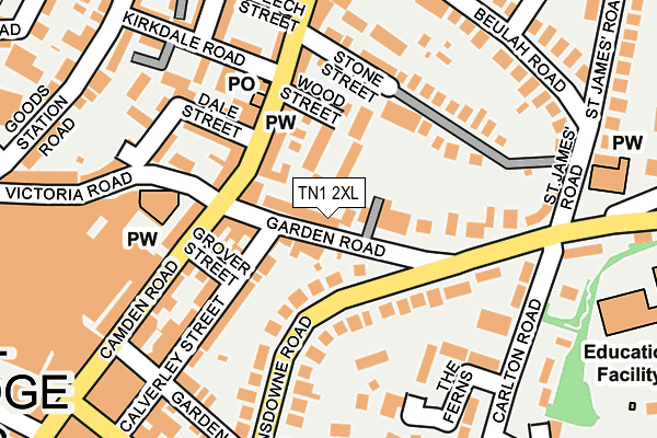 TN1 2XL map - OS OpenMap – Local (Ordnance Survey)