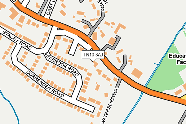 TN10 3AJ map - OS OpenMap – Local (Ordnance Survey)
