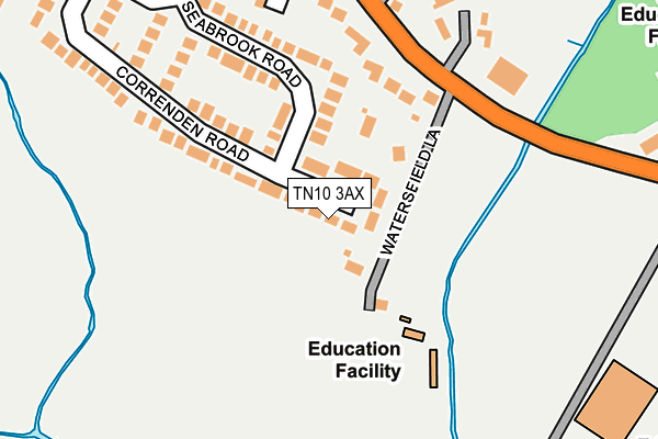 TN10 3AX map - OS OpenMap – Local (Ordnance Survey)