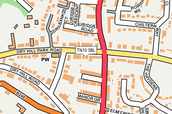 TN10 3BL map - OS OpenMap – Local (Ordnance Survey)