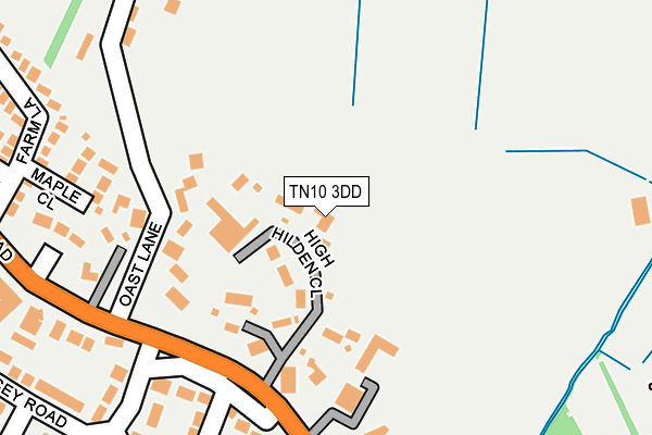 TN10 3DD map - OS OpenMap – Local (Ordnance Survey)